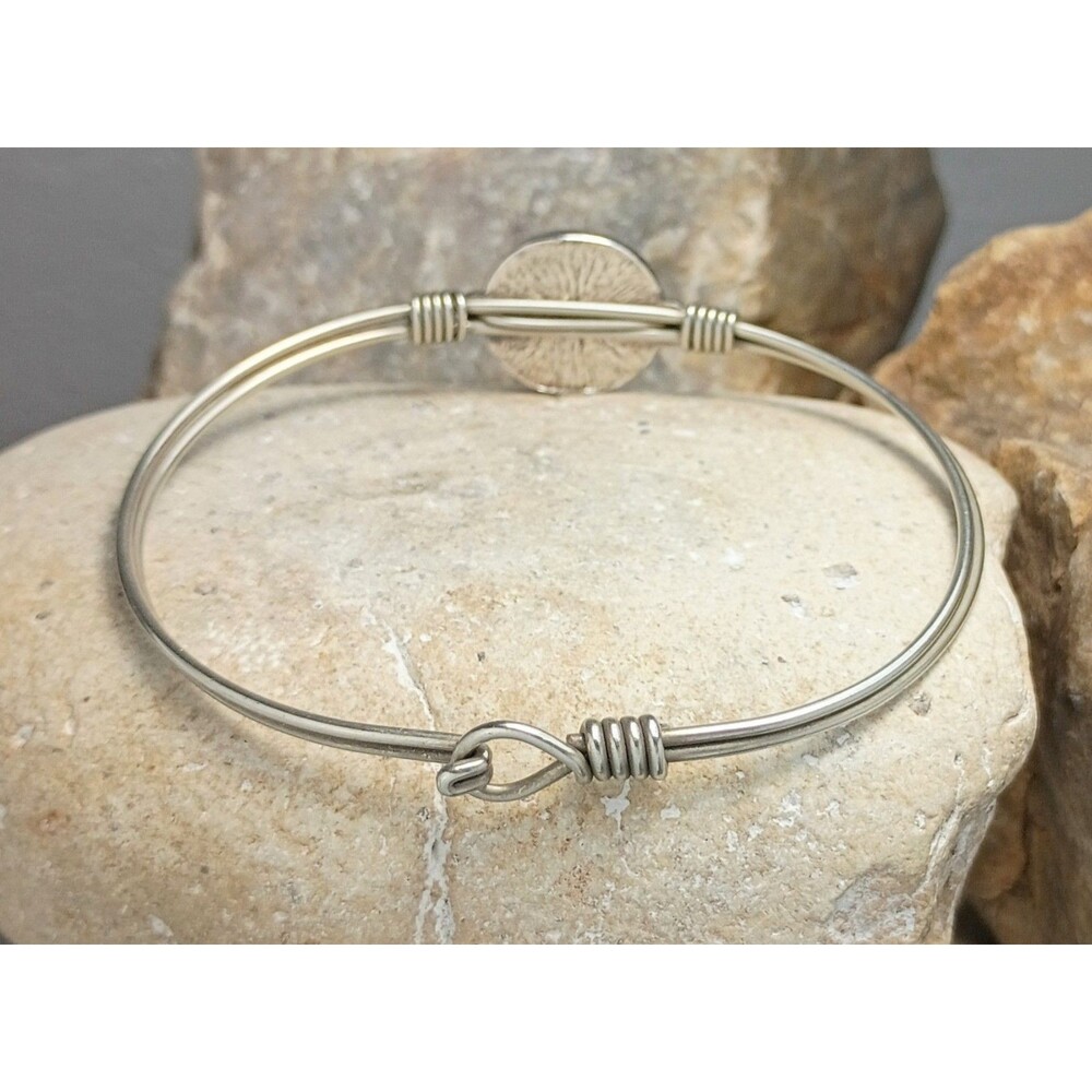 Wave Tie Dye Bangle Silver tone Bracelet Beach Surfer - Picture 3 of 3